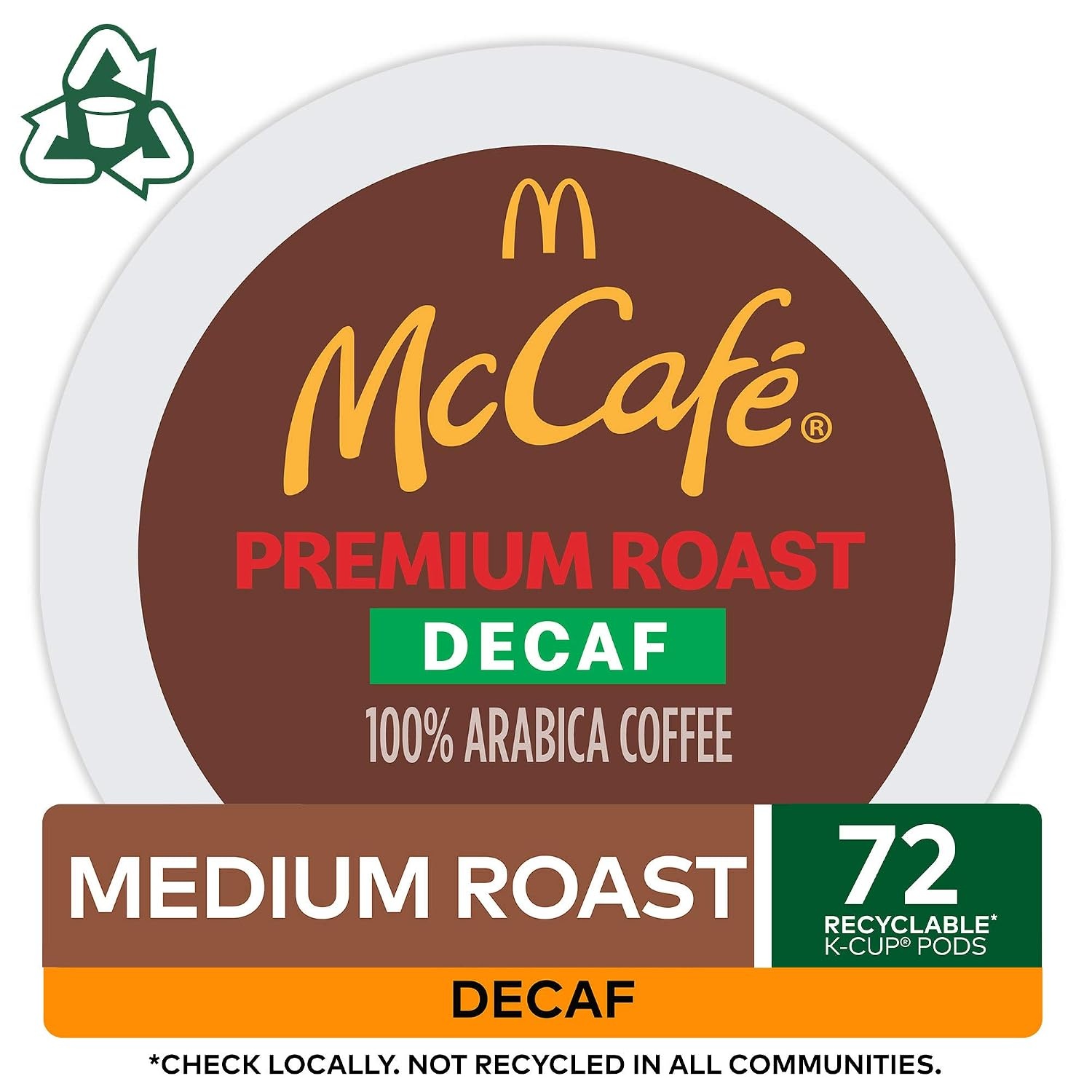 image:imageMcCafe Premium Roast Decaf Coffee Single Serve Keurig KCup Pods Decaffeinated 96 Count 4 Packs of 24Premium Roast
