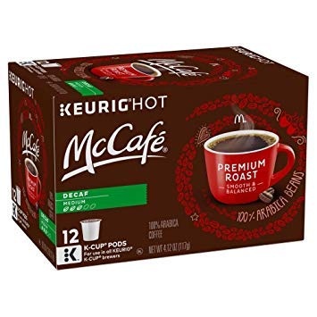 image:imageMcCafe Premium Roast Decaf Coffee Single Serve Keurig KCup Pods Decaffeinated 96 Count 4 Packs of 24Premium Roast