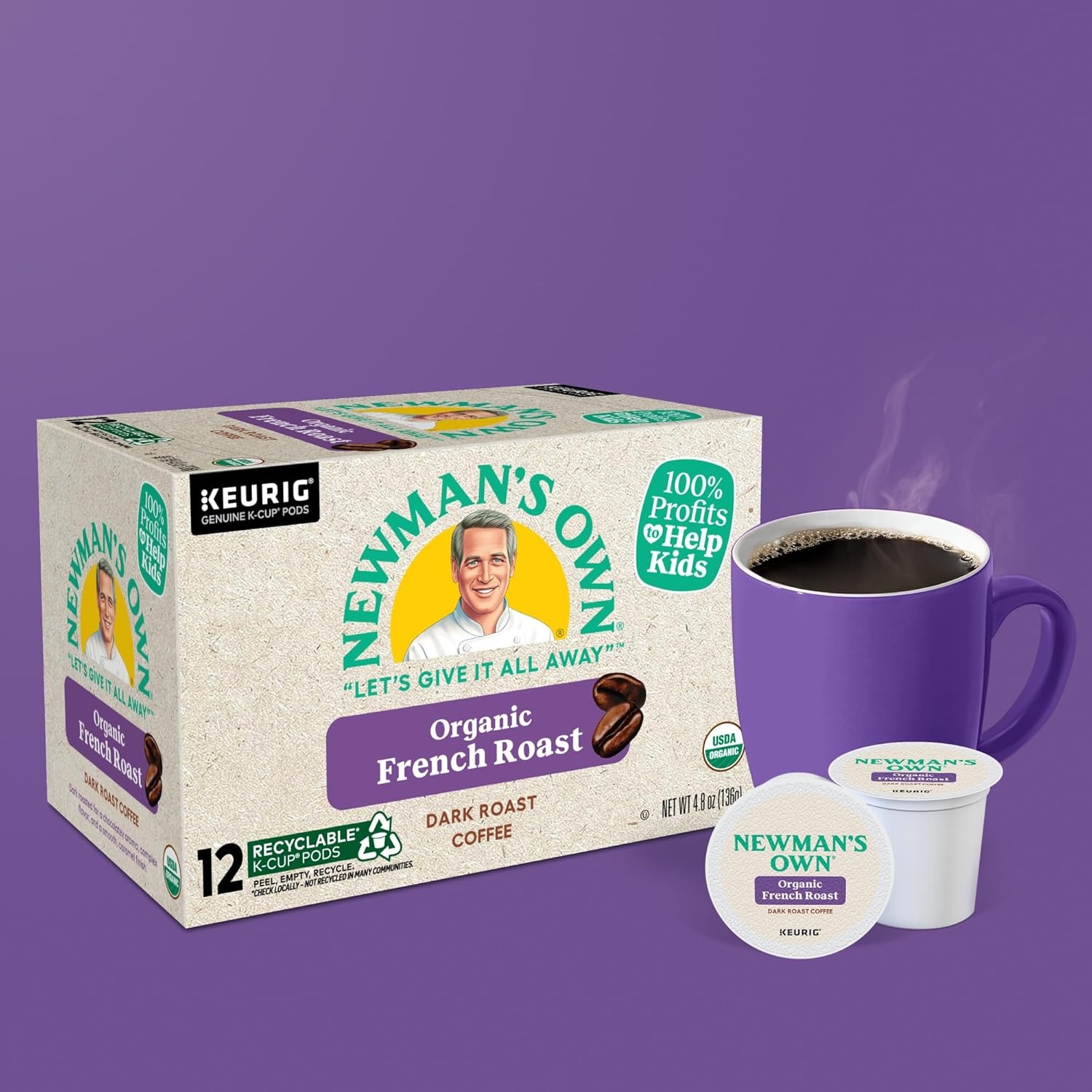 image:imageNewmans Own Organics Special Blend Keurig SingleServe KCup Pods Medium Roast Coffee 72 CountFrench Roast