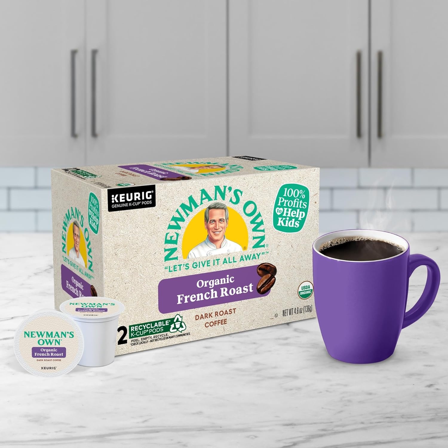 image:imageNewmans Own Organics Special Blend Keurig SingleServe KCup Pods Medium Roast Coffee 72 CountFrench Roast