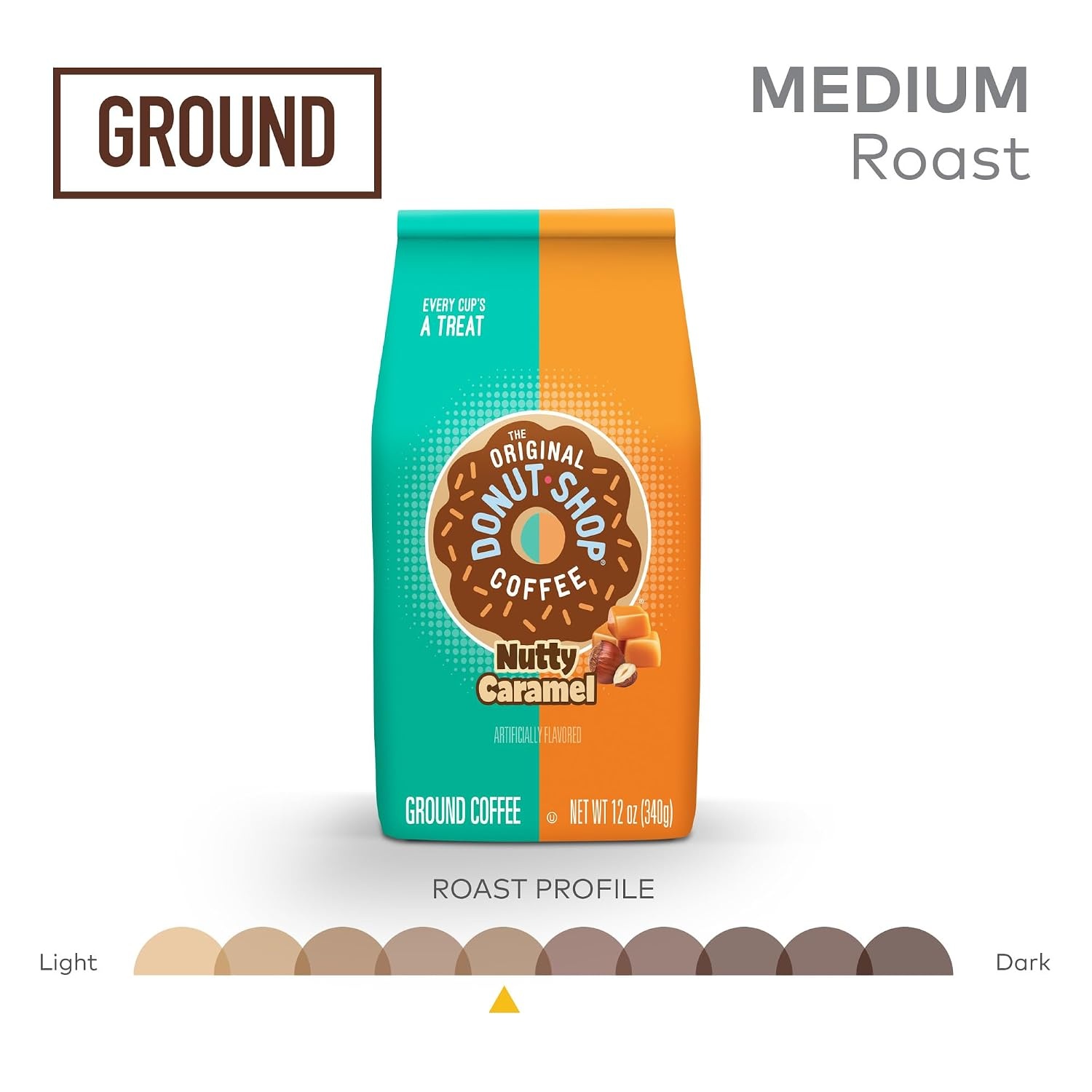 image:imageThe Original Donut Shop Coffee Regular Medium Roast Ground Coffee 12 oz BagNutty Caramel