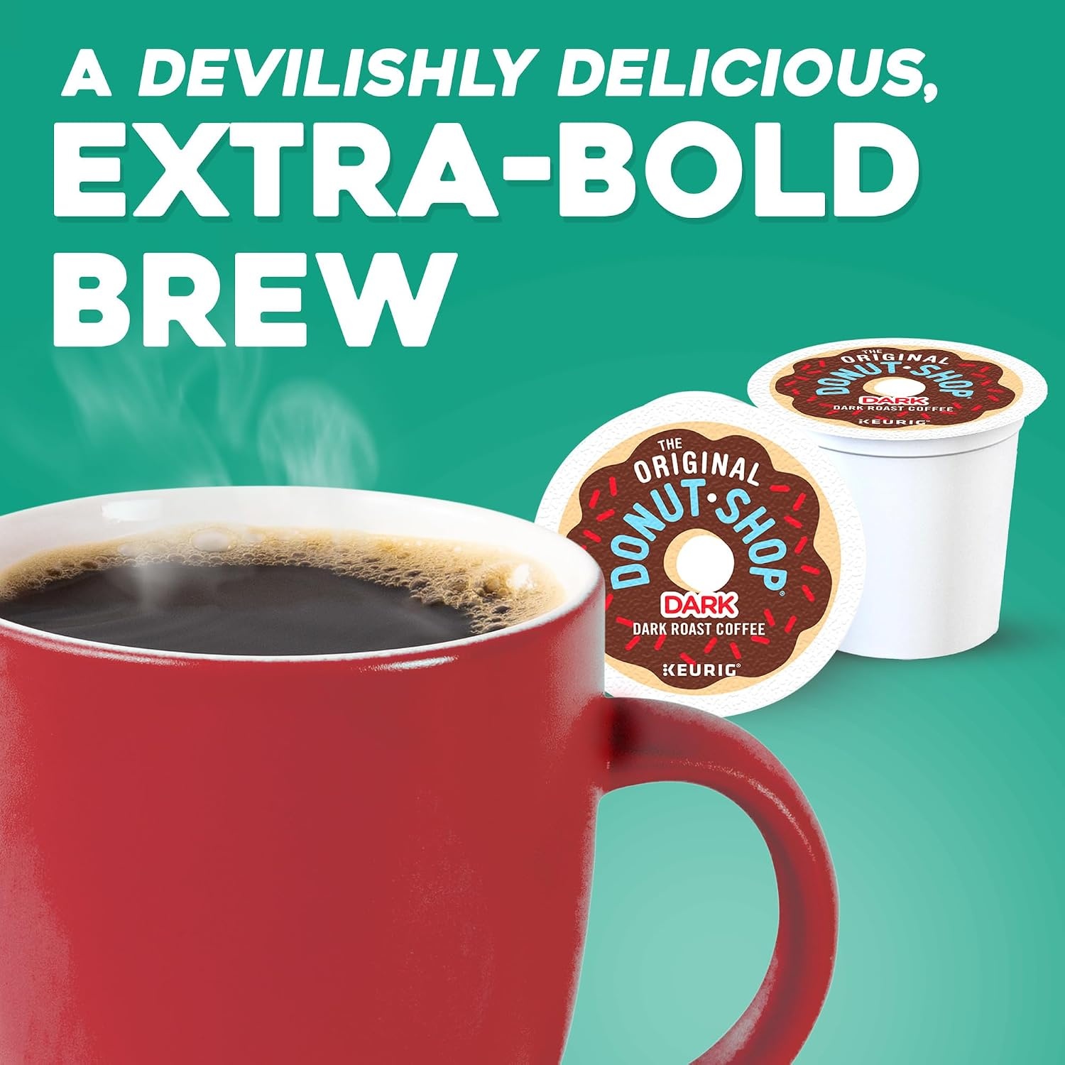 image:imageThe Original Donut Shop Dark SingleServe Keurig KCup Pods Dark Roast Coffee Pods 96 CountDark