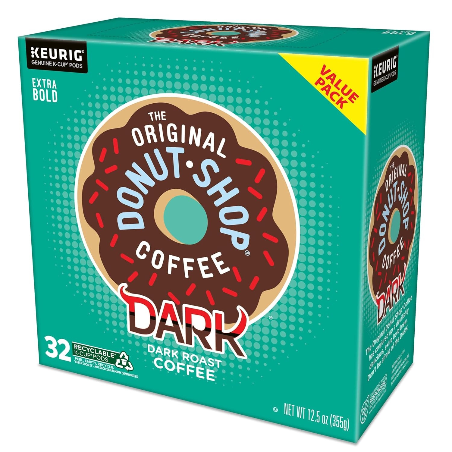 image:imageThe Original Donut Shop Dark SingleServe Keurig KCup Pods Dark Roast Coffee Pods 96 CountDark