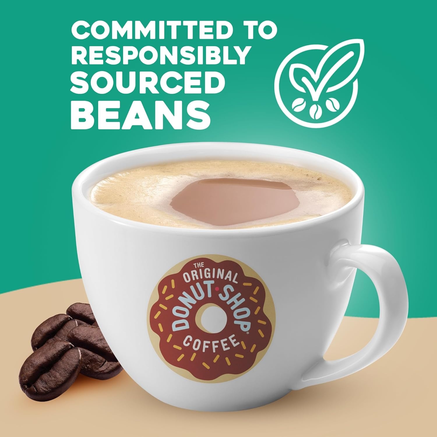 image:imageThe Original Donut Shop Dark SingleServe Keurig KCup Pods Dark Roast Coffee Pods 96 CountDark