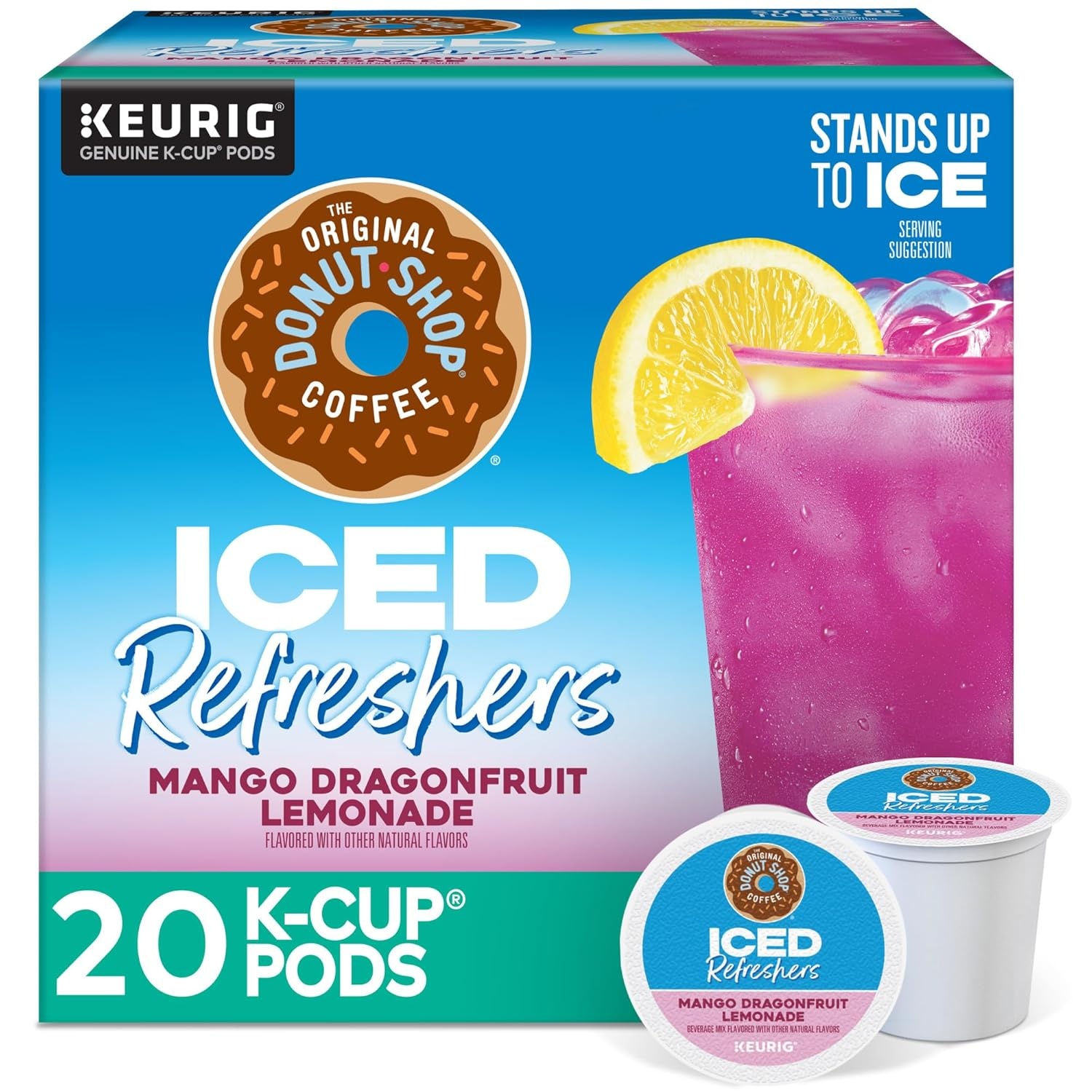 image:imageThe Original Donut Shop Iced Refreshers Watermelon Breeze Flavor Keurig Single Serve KCup Pods Brew Over Ice 20 CountDragonfruit Lemonade