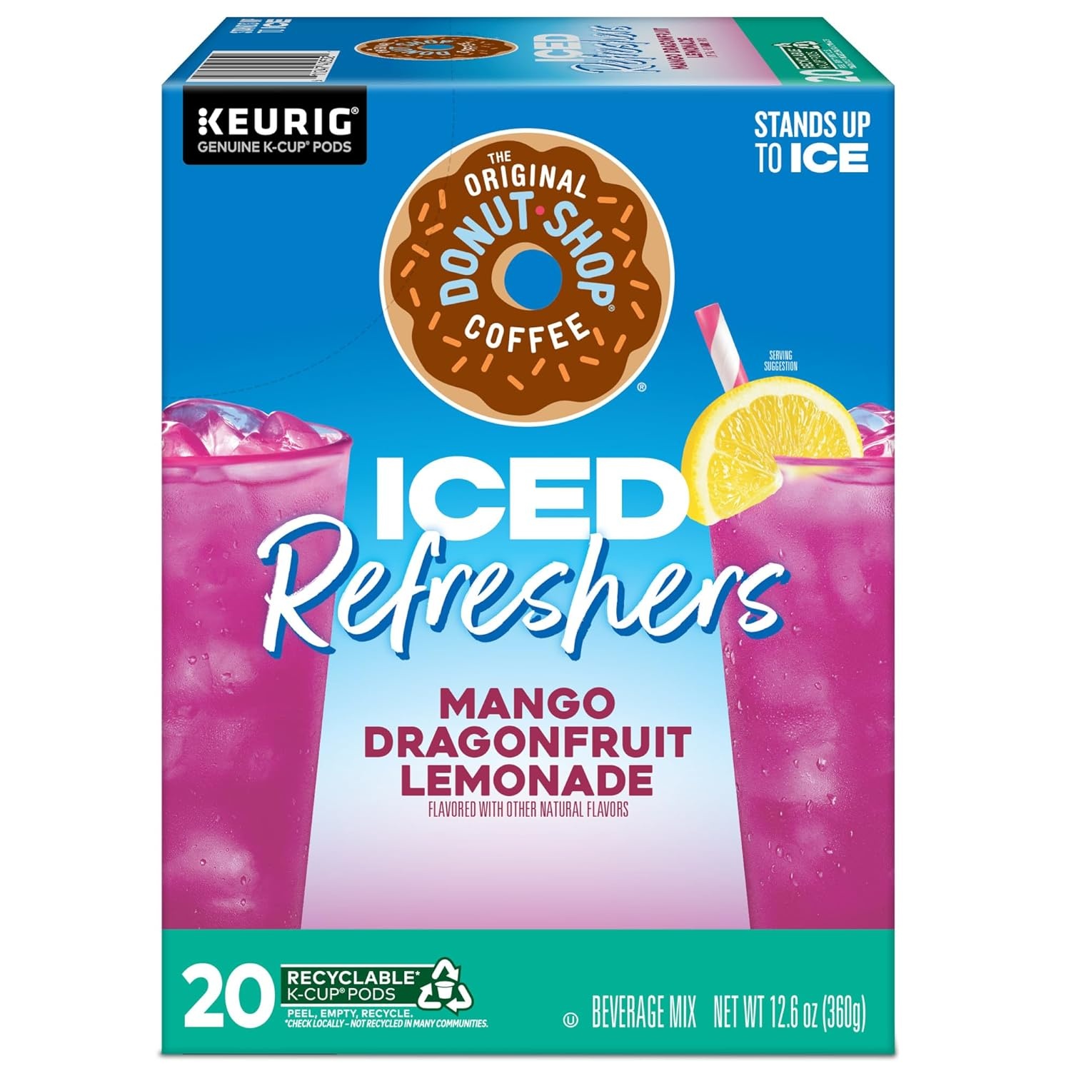 image:imageThe Original Donut Shop Iced Refreshers Watermelon Breeze Flavor Keurig Single Serve KCup Pods Brew Over Ice 20 CountDragonfruit Lemonade