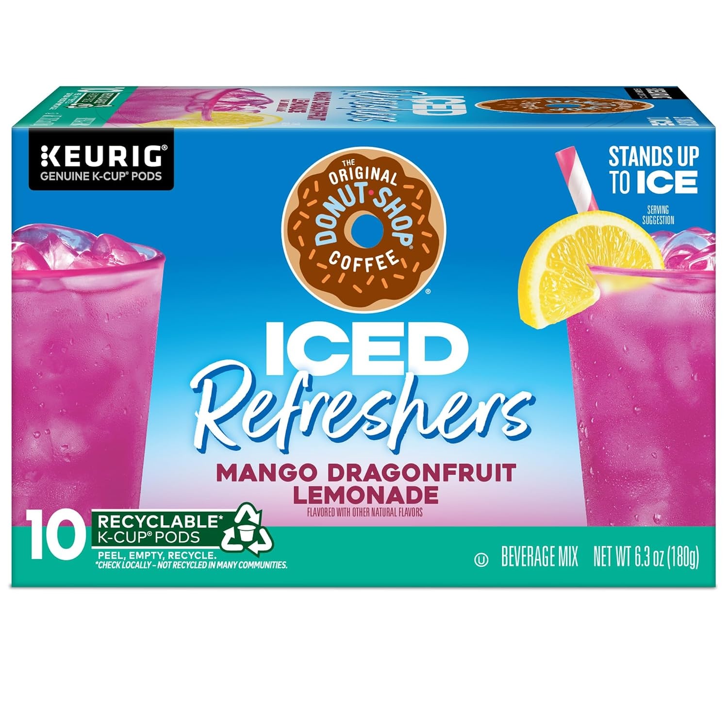 image:imageThe Original Donut Shop Iced Refreshers Watermelon Breeze Flavor Keurig Single Serve KCup Pods Brew Over Ice 20 CountDragonfruit Lemonade