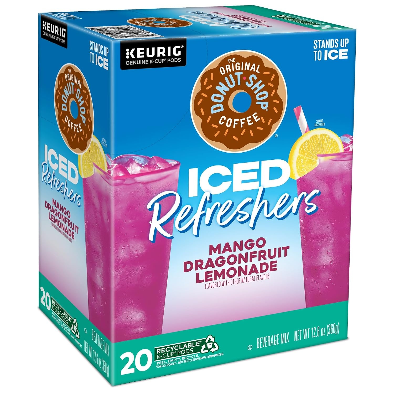 image:imageThe Original Donut Shop Iced Refreshers Watermelon Breeze Flavor Keurig Single Serve KCup Pods Brew Over Ice 20 CountDragonfruit Lemonade
