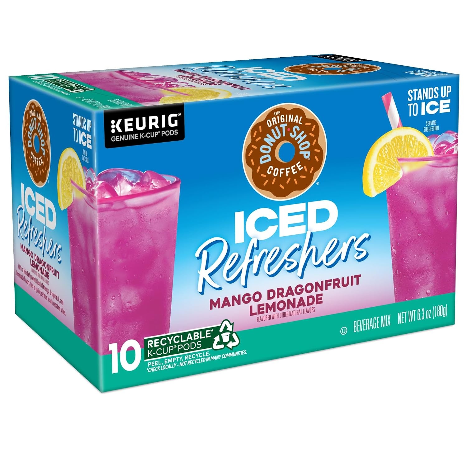 image:imageThe Original Donut Shop Iced Refreshers Watermelon Breeze Flavor Keurig Single Serve KCup Pods Brew Over Ice 20 CountDragonfruit Lemonade