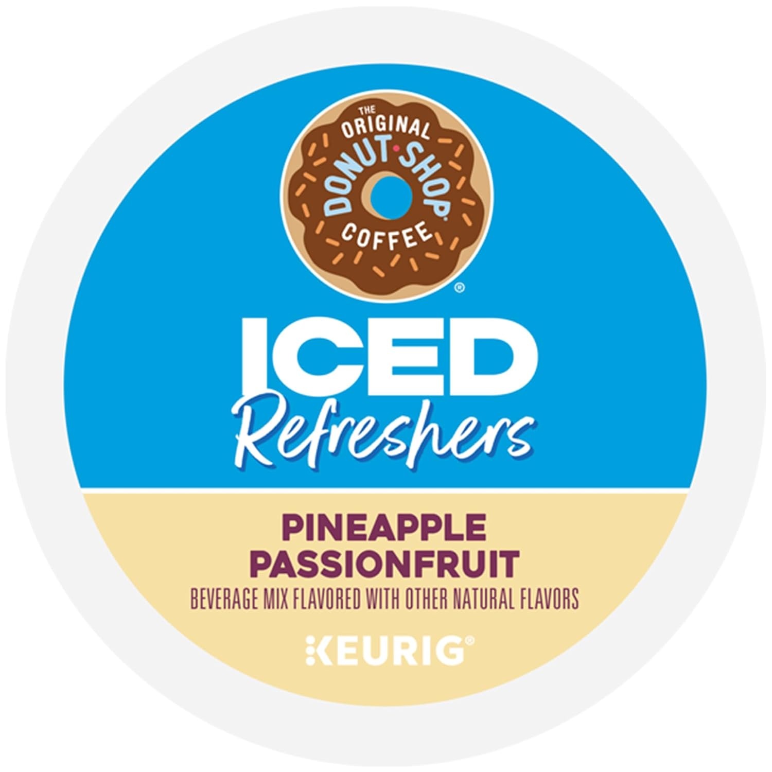 image:imageThe Original Donut Shop Iced Refreshers Watermelon Breeze Flavor Keurig Single Serve KCup Pods Brew Over Ice 20 CountPineapple Passionfruit Refresher