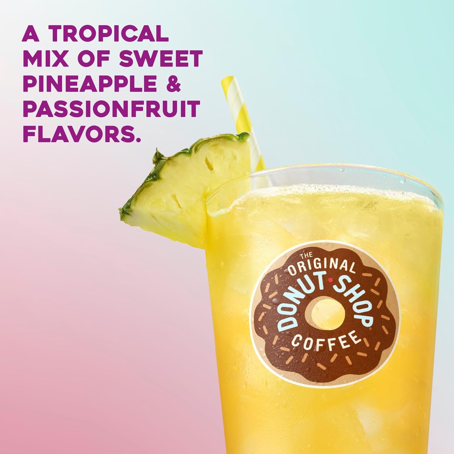image:imageThe Original Donut Shop Iced Refreshers Watermelon Breeze Flavor Keurig Single Serve KCup Pods Brew Over Ice 20 CountPineapple Passionfruit Refresher