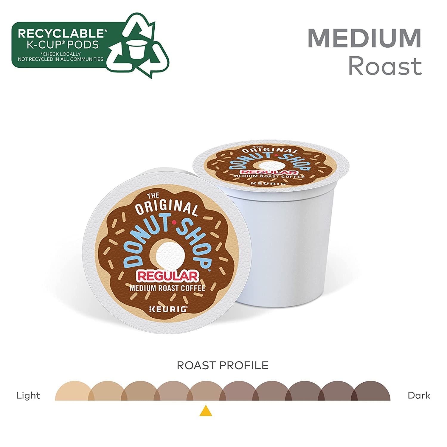 image:imageThe Original Donut Shop Regular SingleServe Keurig KCup Pods Medium Roast Coffee Pods 48 CountClassic Roast