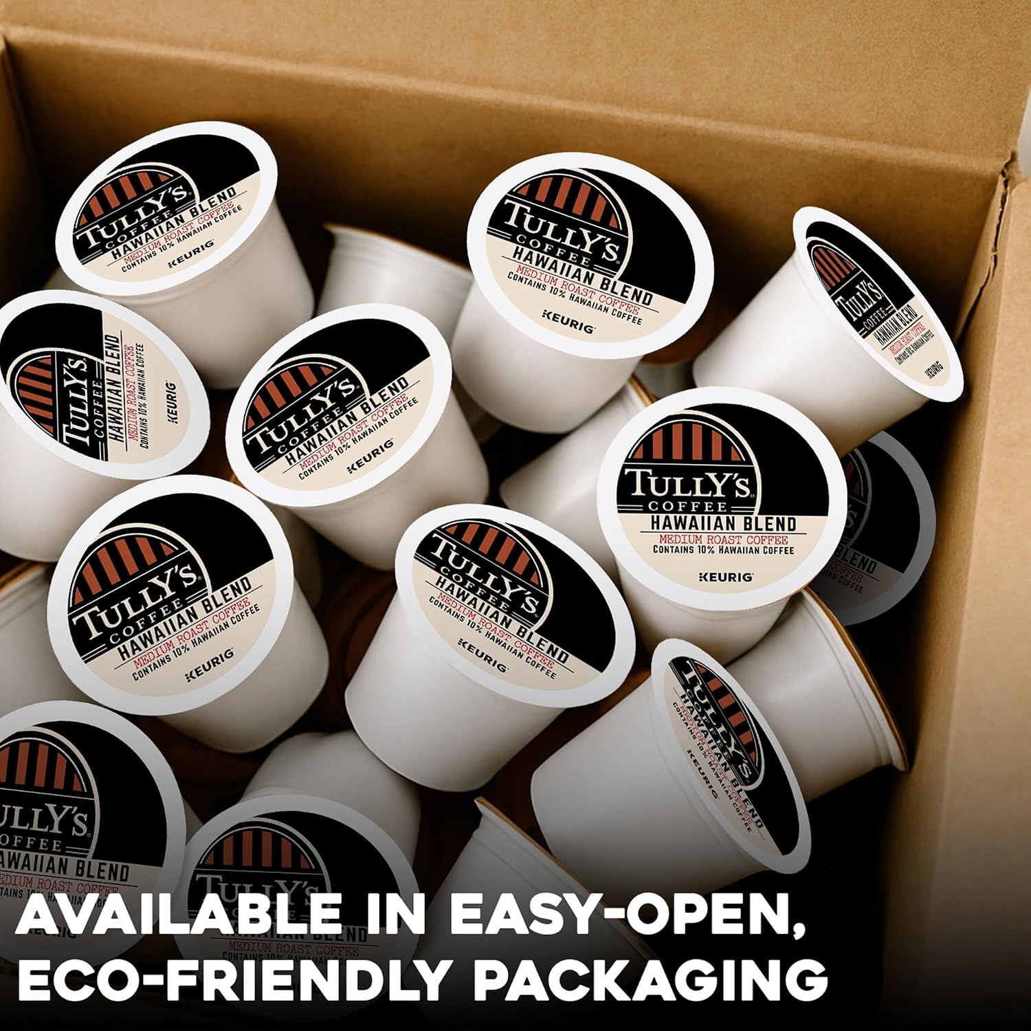 image:imageTullys Coffee Italian Roast Keurig SingleServe KCup Pods Dark Roast Coffee 96 CountHawaiian Blend