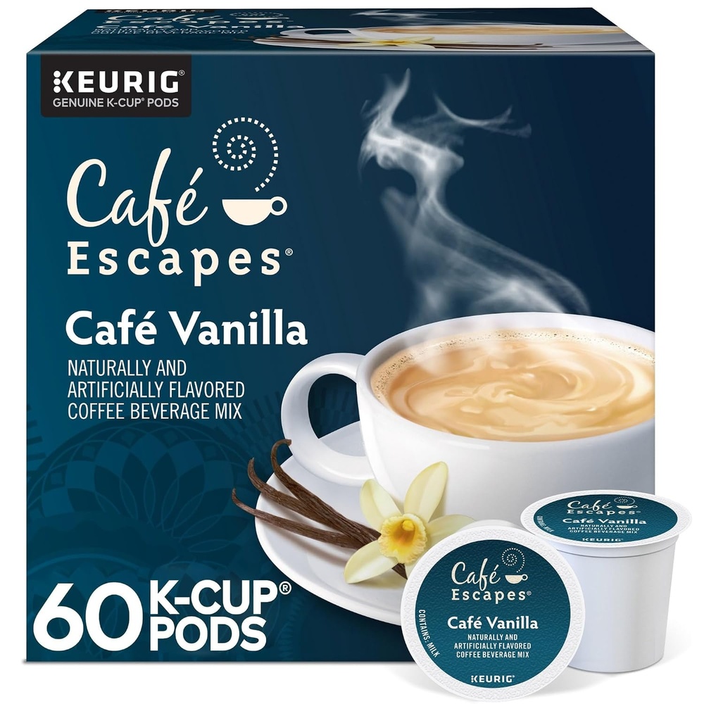 image:imageCafe Escapes Chai Latte Keurig SingleServe KCup Pods 96 CountCaf Vanilla