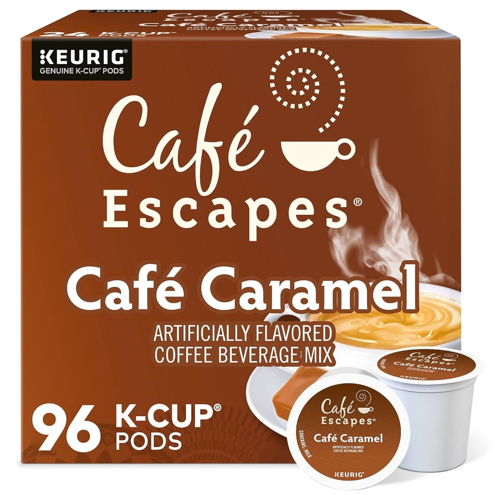 image:imageCafe Escapes Chai Latte Keurig SingleServe KCup Pods 96 CountCaramel