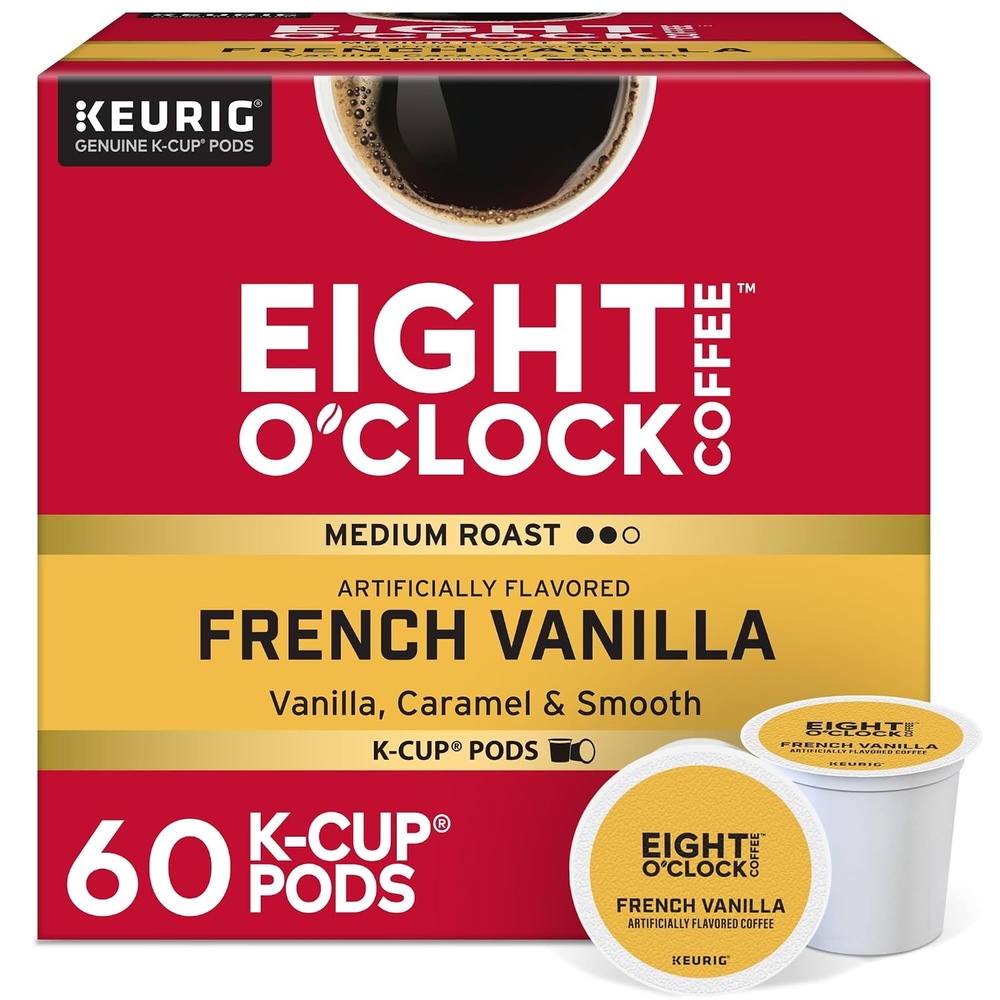 image:imageEight OClock Coffee Colombian Peaks SingleServe Keurig KCup Pods Medium Roast Coffee Pods 96 CountFrench Vanilla