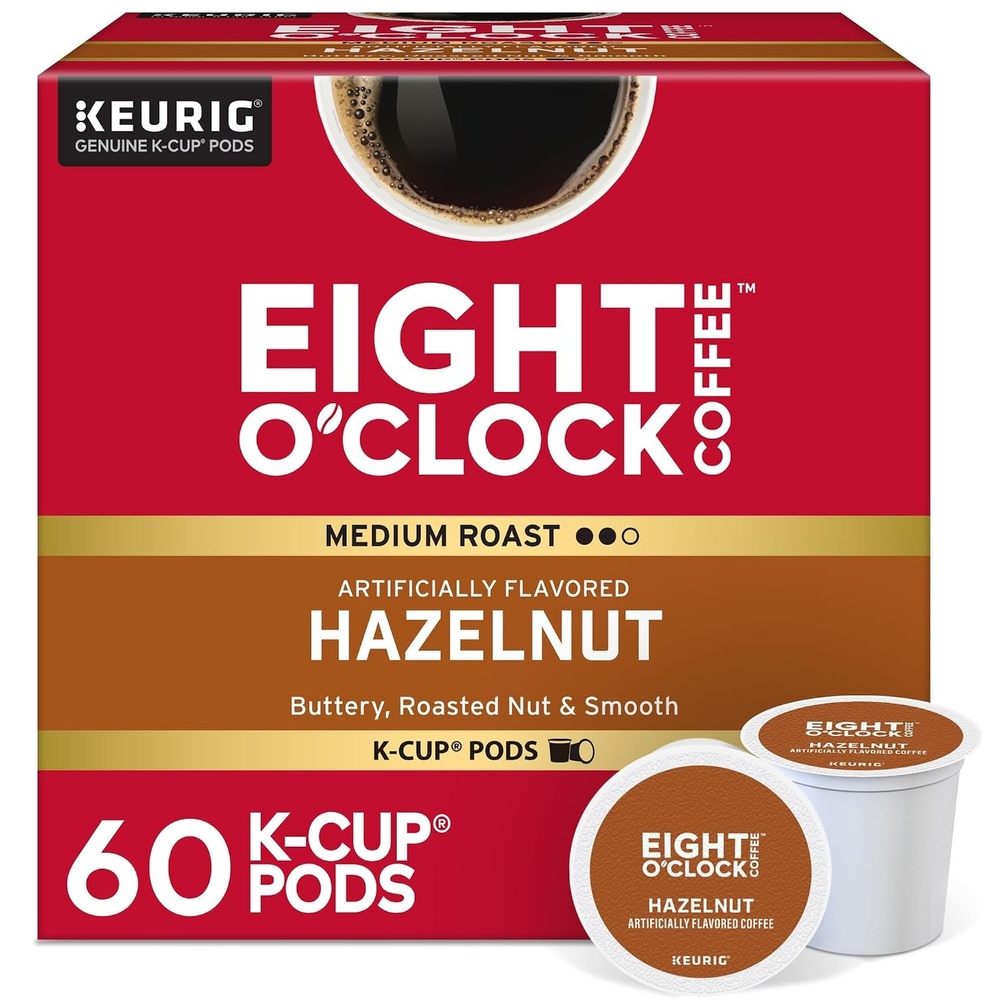 image:imageEight OClock Coffee Colombian Peaks SingleServe Keurig KCup Pods Medium Roast Coffee Pods 96 CountHazelnut