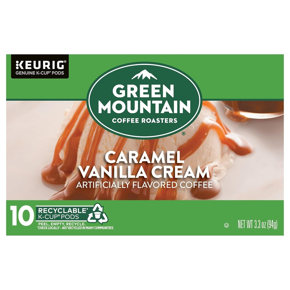 image:imageGreen Mountain Coffee Roasters Caramel Vanilla Cream Coffee Keurig SingleServe KCup pods Light Roast 96 CountCaramel Vanilla Cream