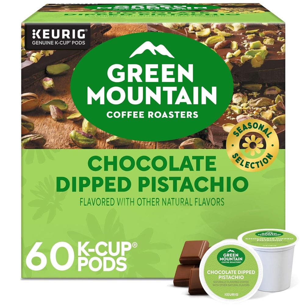 image:imageGreen Mountain Coffee Roasters Caramel Vanilla Cream Coffee Keurig SingleServe KCup pods Light Roast 96 CountChocolate Dipped Pistachio