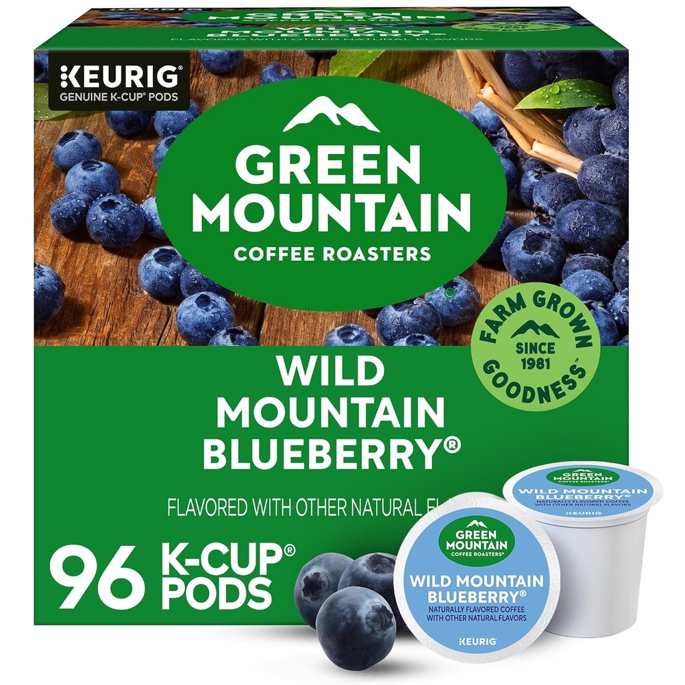 image:imageGreen Mountain Coffee Roasters Caramel Vanilla Cream Coffee Keurig SingleServe KCup pods Light Roast 96 CountWild Mountain Blueberry