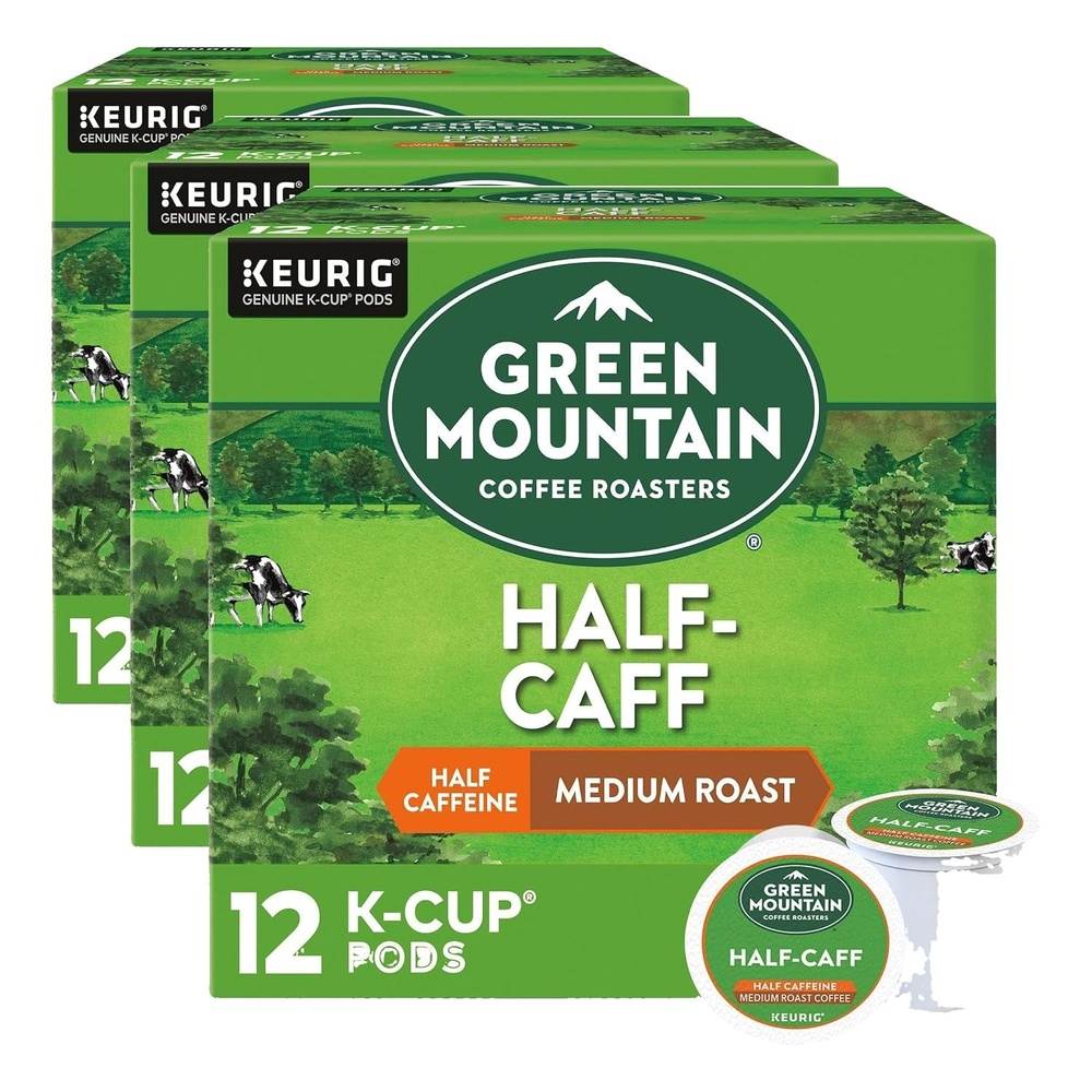 image:imageGreen Mountain Coffee Roasters Half Caff Keurig SingleServe KCup pods Medium Roast Coffee 72 CountClassic Roast