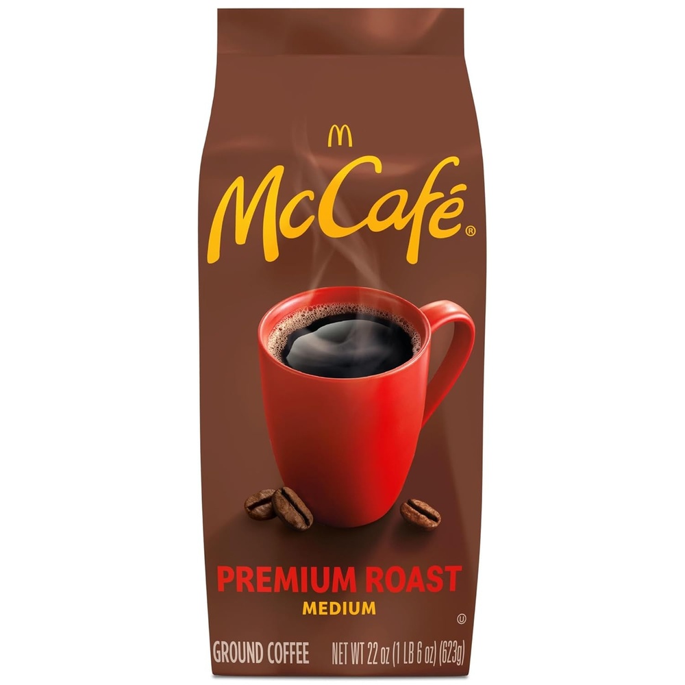 image:imageMcCafe Colombian Ground Coffee MediumDark Roast Mild Fruity Flavors Premium Quality Responsibly Sourced Kosher Certified 22oz BagPremium