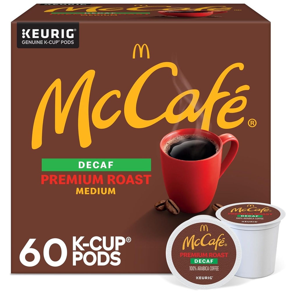 image:imageMcCafe Premium Roast Decaf Coffee Single Serve Keurig KCup Pods Decaffeinated 96 Count 4 Packs of 24Premium Roast
