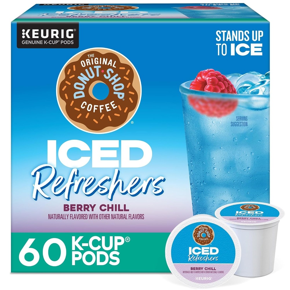image:imageThe Original Donut Shop Iced Refreshers Watermelon Breeze Flavor Keurig Single Serve KCup Pods Brew Over Ice 20 CountBerry Chill