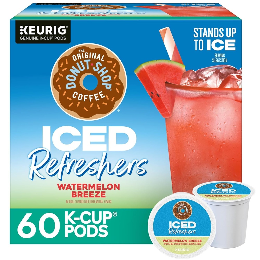 image:imageThe Original Donut Shop Iced Refreshers Watermelon Breeze Flavor Keurig Single Serve KCup Pods Brew Over Ice 20 CountWatermelon Breeze