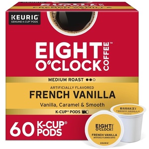Eight O’Clock Coffee Colombian Peaks Single-Serve Keurig K-Cup Pods, Medium Roast Coffee Pods, 96 Count(French Vanilla)