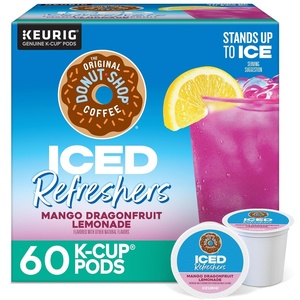The Original Donut Shop Iced Refreshers, Watermelon Breeze Flavor, Keurig Single Serve K-Cup Pods, Brew Over Ice, 20 Count(Dragonfruit Lemonade)